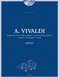 Sonata No. 5 for Cello and Basso continuo (Piano) - RV 40 in E minor - noty na violoncello